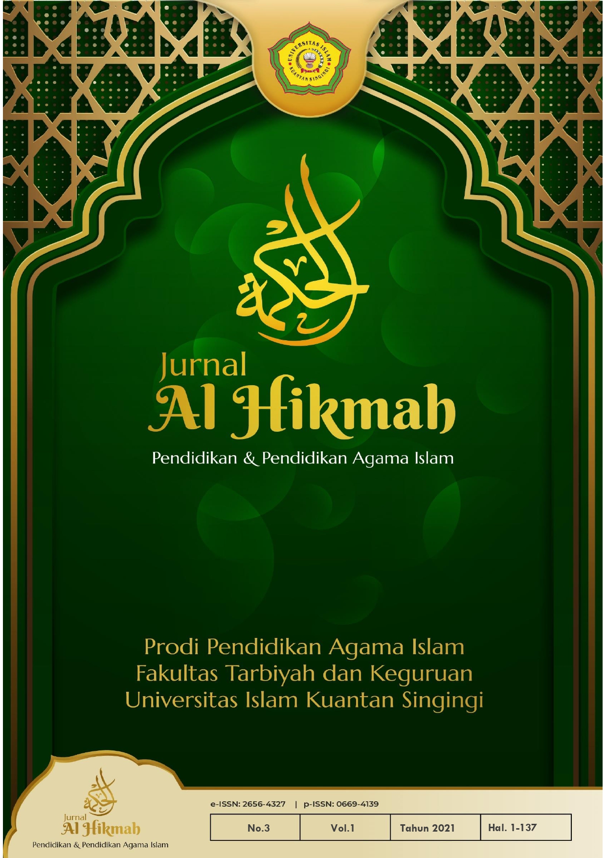 AL HIKMAH Jurnal  Pendidikan  dan Pendidikan  Agama  Islam  